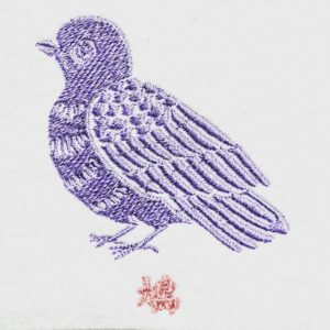 刺繍家紋の鳩
