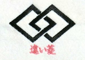 刺繍家紋の違い菱-tigaibisi