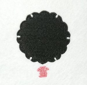 雪の刺繍家紋