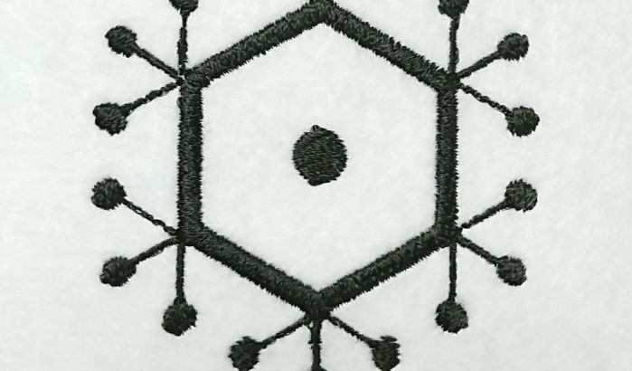 氷柱雪の刺繍家紋 家紋 Janpanese Family Crest